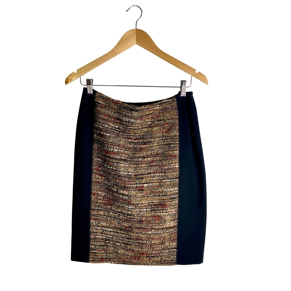 Lafayette 148 NY Wool Alpaca Tweed Pencil Skirt 6P Quiet Luxury Office Academic